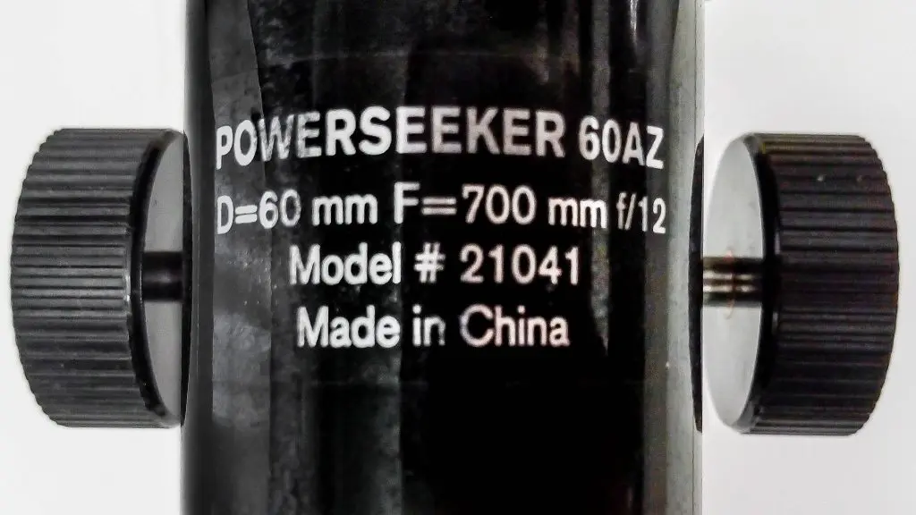 Etiqueta de telescopio Celestron PowerSeeker 60 AZ