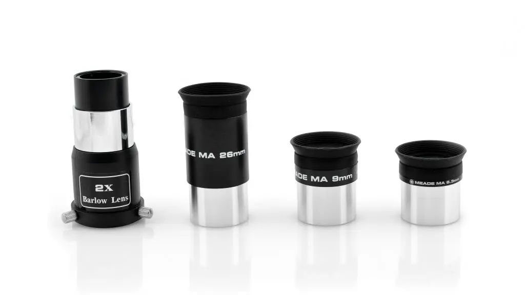 Oculares y lente de Barlow telescopios Meade StarPro AZ
