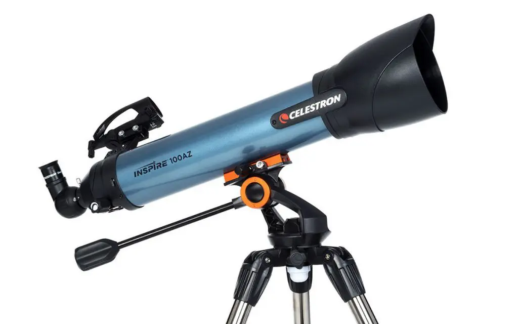 Celestron Inspire - Telescopio astronómico (100 mm de Apertura, 600 mm de Distancia Focal, f/6.5 de relación Focal) Color Azul y Negro