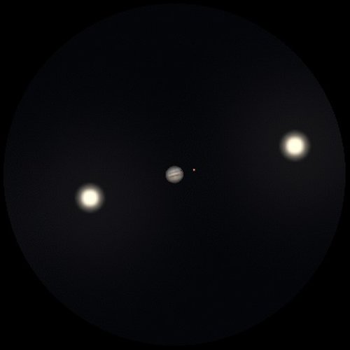 Jupiter a través de un telescopio de 100 mm
